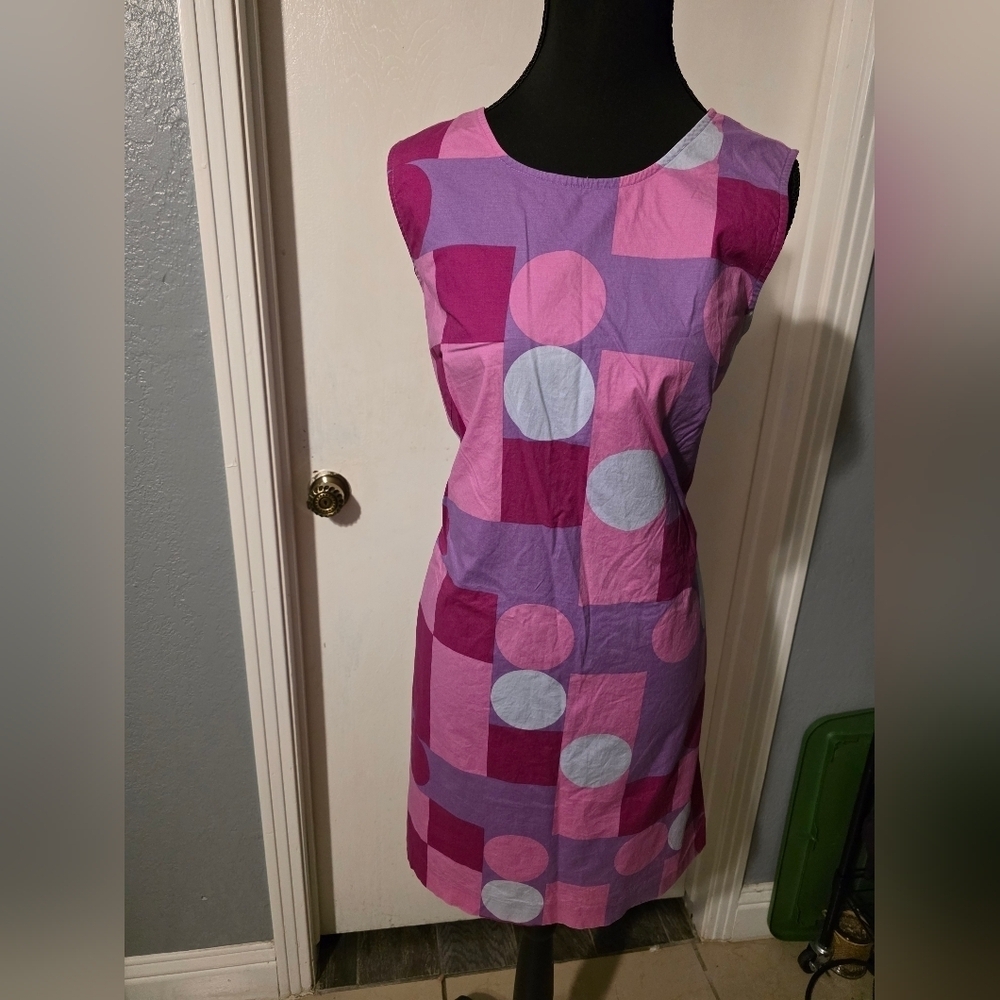 Espirit Pink Geometric Dress Size 11/12